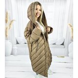 Pri Long jacket women's coat with diagonal quilting Warm LUCY | shoptok.hr