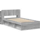  Okvir kreveta s pohranom s uzglavljem Siva Sonoma 75 x 190 cm | shoptok.hr