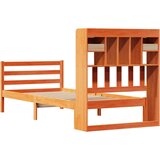  Knjižna postelja brez vzmetnice vošč. rjava 75x190 cm borovina, (21653657) | Shoptok.si