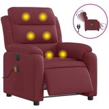 Maison Chic Električni masažni naslanjač - Relax naslanjač vinsko rdeče blago, (22134361) | Shoptok.si