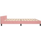 vidaXL Okvir za krevet s uzglavljem ružičasti 200x200 cm baršunasti | shoptok.hr