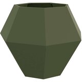 vidaXL Cvetlično korito Oljčno zelena 100 x 100 x 80 cm Jeklo | Shoptok.si