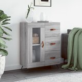 vidaXL Komoda siva sonoma 69,5x34x90 cm inženirski les Cene