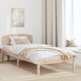 vidaXL Krevet s uzglavljem 75x190 cm Solidno drvo Bora | shoptok.hr