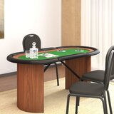 vidaXL Stol za poker za 10 igrača zeleni 160 x 80 x 75 cm Cijene