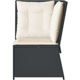 Kutna vrtna sofa s jastucima crna od poliratana | shoptok.hr