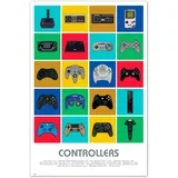 Controllers povijest igraćih kontrolera maxi poster 91,5 x 61 cm