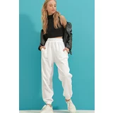 Trend Alaçatı Stili Sweatpants - White - Joggers