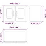 vidaXL Stenska kuhinjska omarica 2 pcs Sonoma hrast 60 x 31 x 40 cm | Shoptok.si