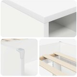  visoka postelja z omaro, 90×190 cm, inženirski les, bela, 3423422 | Shoptok.si