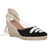 Carmen Garcia Espadrile 41s7 Mujer Negro Črna