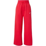 Nike Hlače 'Phoenix Fleece' crvena / bijela