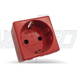 GEWISS GW20297 nemački standard utičnica 250V AC - za namenske linije - 2P + E 16A - 2 Modula - crvena - sistem | Eponuda.com