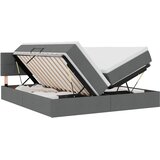 vidaXL Postelja s shranjevanjem Temno siva 180 x 200 cm Umjetno usnje, (5000100750) | Shoptok.si