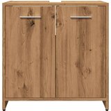 vidaXL Omarica za umivalnik artisan hrast 60x33x60 cm inž. les | Shoptok.si