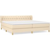 Maison Chic Box spring postelja - Vzmetna postelja z vzmetnico krem 200x200 cm blago SL19861, (21881238) | Shoptok.si