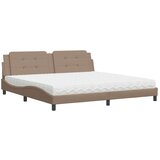  Krevet s madracem cappuccino 200x200cm umjetna koža | shoptok.hr