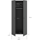 MID.YOU Omara S Klasičnimi Vrati Darwin, Antracit | Shoptok.si