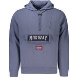  Muška plava zip-up majica s kapuljačom NORWAY 1963 | shoptok.hr