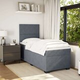 vidaXL Box spring postelja z vzmetnico temno siva 80x200 cm žamet | Shoptok.si