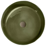 Cipì nasadni okrugli umivaonik index emerald buddha (promjer: 42 cm, bez izljeva, zelene boje)