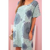 Kesi Włoski Women's cotton dress with oriental pattern mints | shoptok.hr