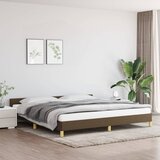 vidaXL Posteljni okvir z vzglavjem temno rjav 200x200 cm blago Cene