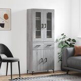 vidaXL Visoka komoda siva sonome 69 5x34x180 cm od konstruiranog drva | shoptok.hr