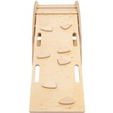 MeowBaby Majhna gugalnica Dream White Wood & Slide & Ladder z bež blazino, (21626009) | Shoptok.si