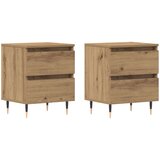  Nočne omarice 2 kosa Artisan Oak 40x35x50 cm Inženirski les | Shoptok.si