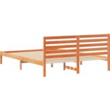  Konstrukcija postelje z vzglavjem Voskast rjav 160 x 220 cm, (5000128026) | Shoptok.si
