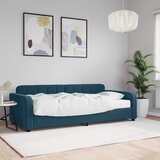  Dnevni krevet s madracem plavi 90 x 200 cm baršunasti | shoptok.hr