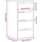  Kutna komoda s ladicama crna 40x41x76 cm od konstruiranog drva | shoptok.hr