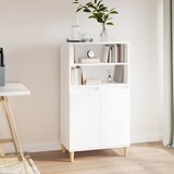 vidaXL Visoka omara Bela 60x36x110 cm inženirski les Cene