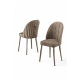 Hanah home set 4 stolice mara cappuccino chrome Cene