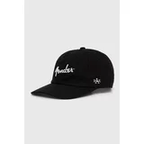 American Needle Bombažna bejzbolska kapa Fender črna barva