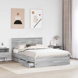  Krevetna konstrukcija Siva Sonoma 140 x 200 cm Inženjersko Drvo | shoptok.hr