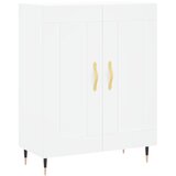  Visoka komoda bijela 69,5x34x180 cm konstruirano drvo Slike