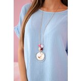 Kesi Włoski Muslin blouse with a necklace blue | Shoptok.si
