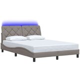  Posteljni okvir z LED brez vzmetnice taupe 120x200 cm blago, (21791700) | Shoptok.si