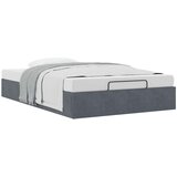 vidaXL Otomanski posteljni okvir brez vzmetnice siv 120x200 cm žamet | Shoptok.si
