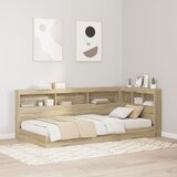 vidaXL Poličasta postelja Sonoma hrast 75x190 cm iz inženirskega lesa | Shoptok.si