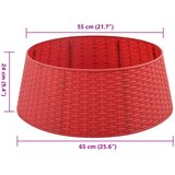  BožićnaSuknjazaDrvce Crvena Ø 65 x 24 cm Plastika | shoptok.hr