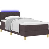  LED Box Spring Krevet Tamno smeđa 90 x 200 cm tkanina | shoptok.hr