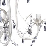  Kristalni viseći stropni lusteri 4 kom elegantni bijeli | shoptok.hr