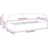 vidaXL Kotna postelja z vzglavjem Modra 100 cm x 200 cm blago | Shoptok.si