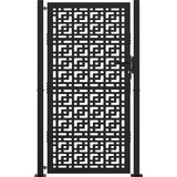  Vrtna vrata crna 105x180 cm dizajn čeličnog križa | shoptok.hr