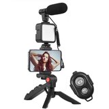 ILIKE Komplet za izdelavo videa in fotografij Elight Y9 Vlog Smartphone Fix z LED lučko/mikrofonom/stativom črne barve, (21262103) | Shoptok.si