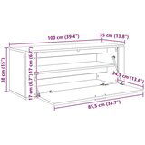 vidaXL Omara za čevlje Star les 100 x 35 x 38 cm Konstruiran les | Shoptok.si