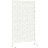  Zaslon za privatnost 100 x 50 x 180 cm Čelik Bijela | shoptok.hr